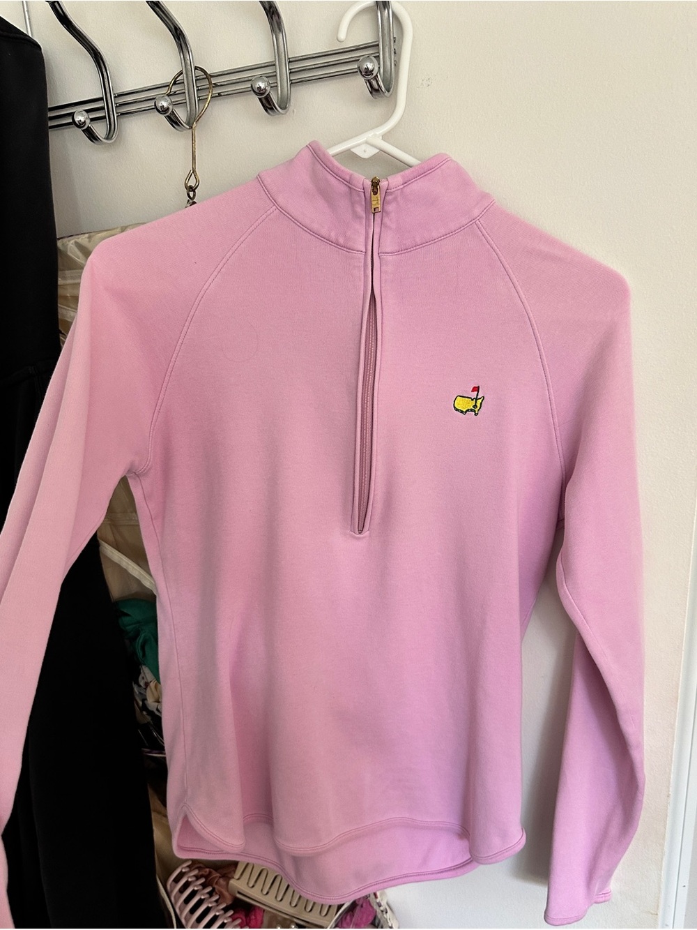 Women’s Size Small  Master’s Pink Quarter-Zip Pullover